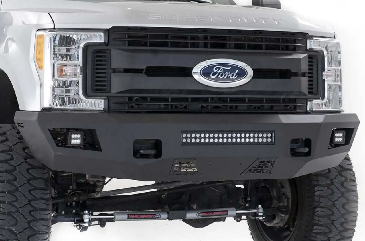 Rough Country Front Bumper 2017 to 2022 Ford F250/F350 Super Duty 2WD/4WD (10787)-Main View