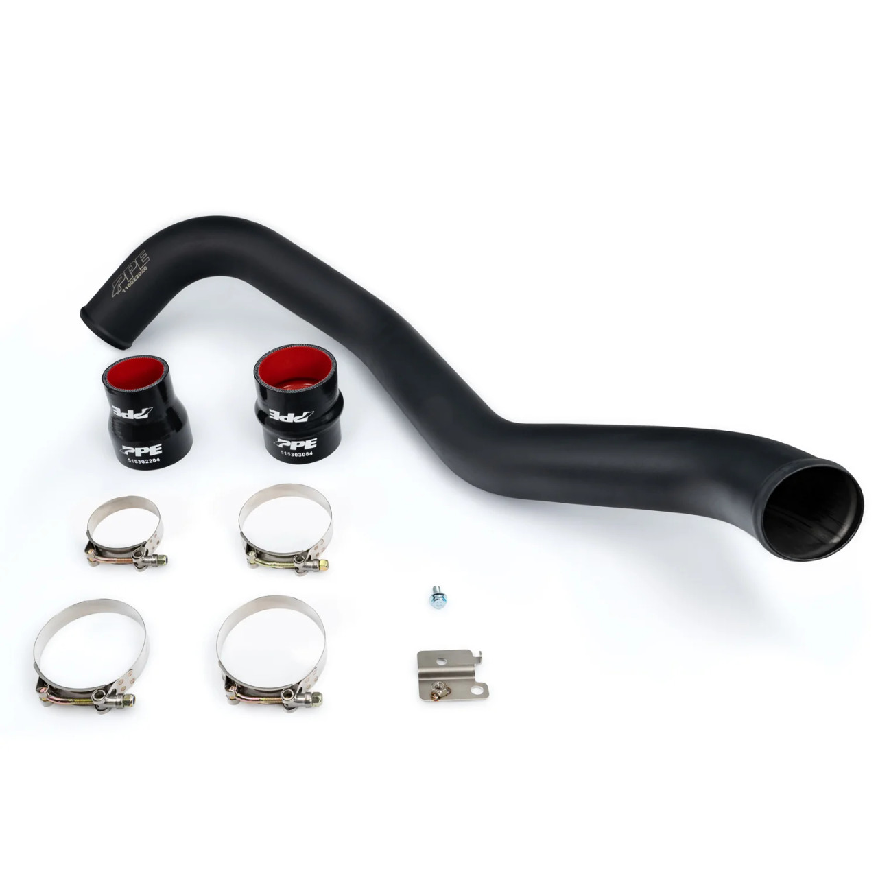  PPE Hot Side Intercooler Charge Pipe 3 INCH Stainless Steel for 2004 to 2010 6.6L Duramax-Black View