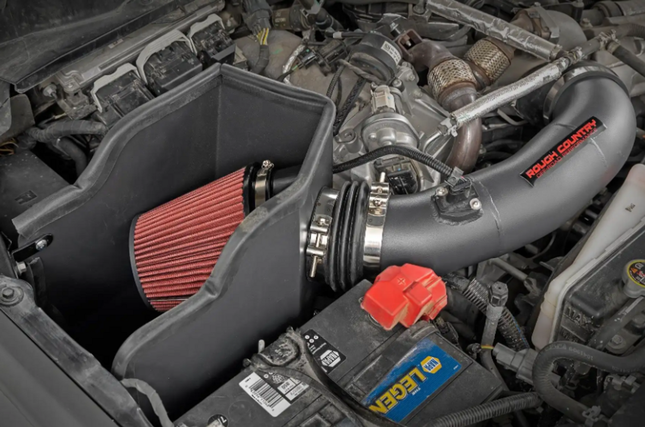 Rough Country Cold Air Intake 2017 to 2019 6.7L Powerstroke-In Use View