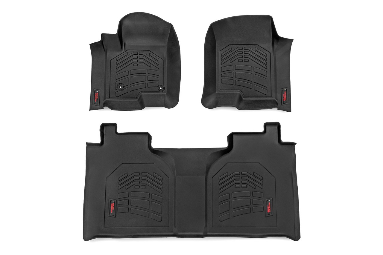 Rough Country Sure-Fit Floor Mats for 2019 to 2024 Chevy/GMC 1500/2500HD/3500HD (SM21612) Main View