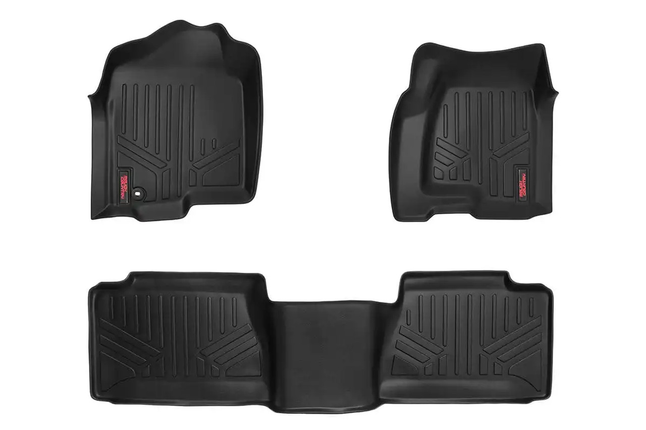 Rough Country Floor Mats for 1999 to 2007 GMC/CHEVY 1500-Crew View