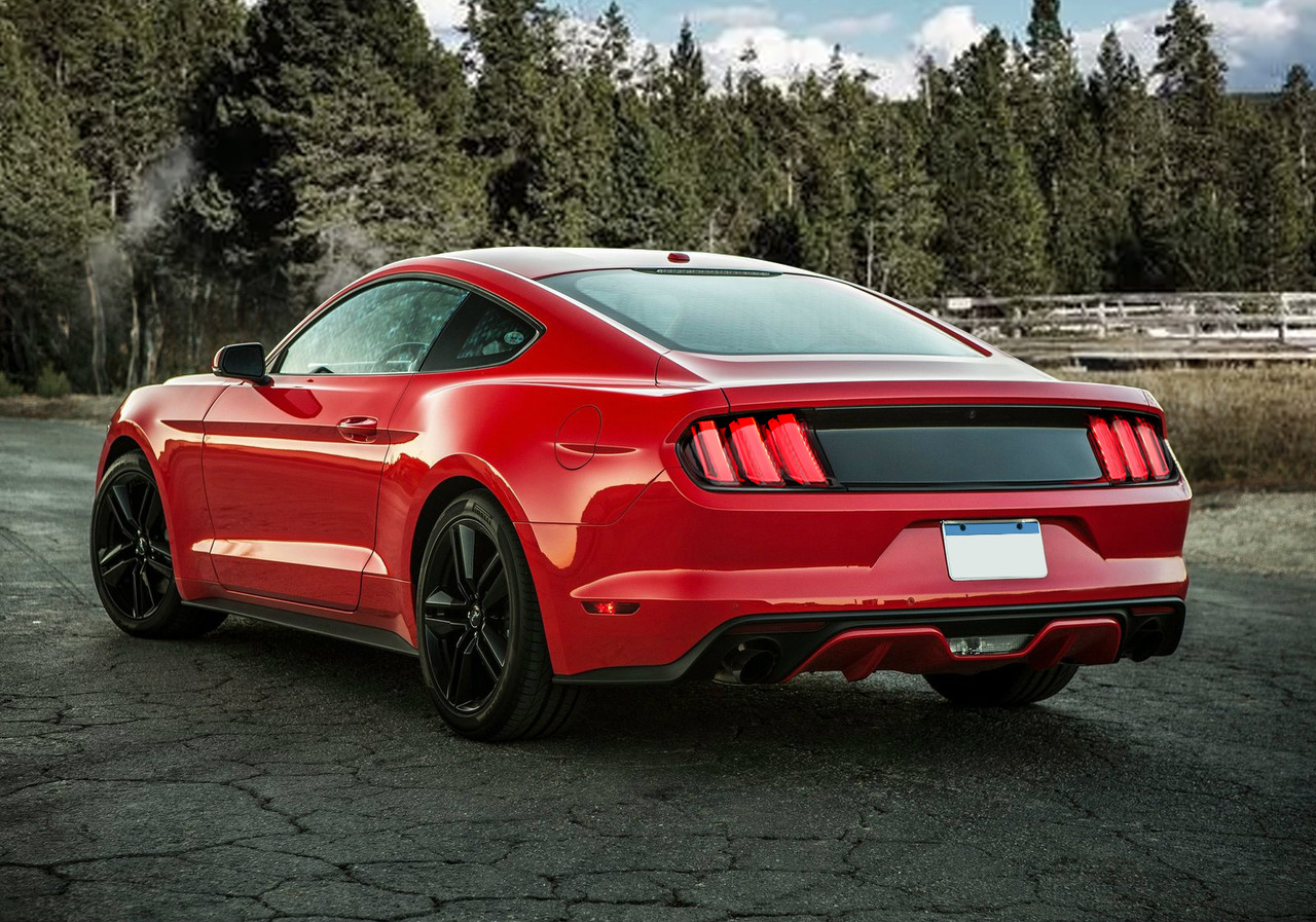  Alpharex NOVA-Series Prismatic LED Tail Lights Black-Clear for 2015 to 2023 Ford Mustang (655020) In Use View