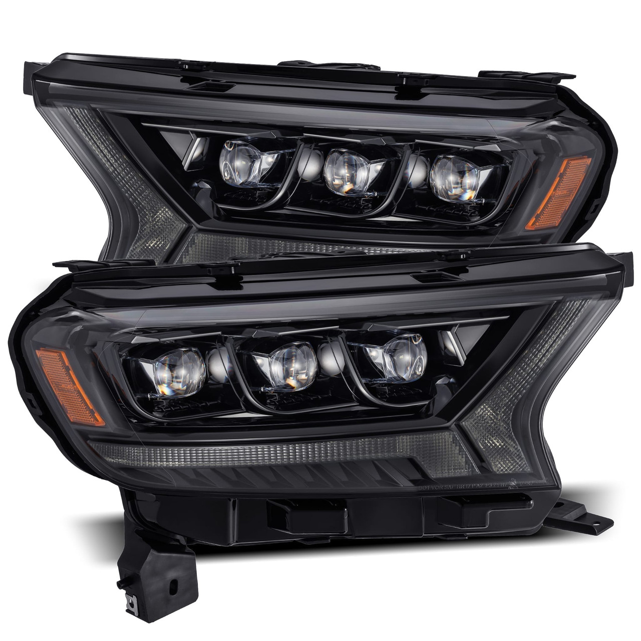Alpharex NOVA-Series LED Projector Headlights Alpha-Black for 2019 to 2022 Ford Ranger (880123)