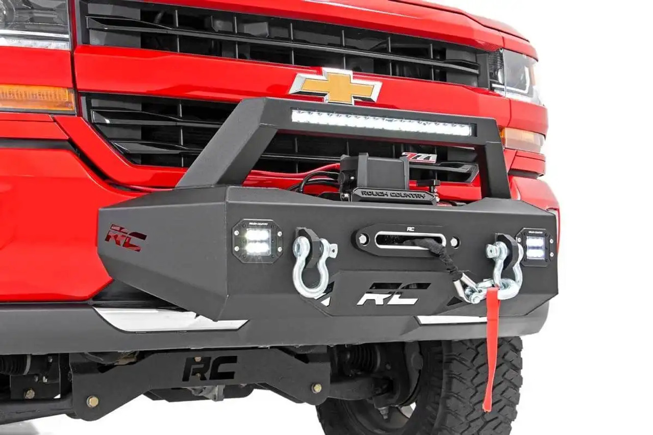 Rough Country EXO Winch Mount Kit for 2007 to 2018 Chevy Silverado 1500 2WD 4WD-Main View