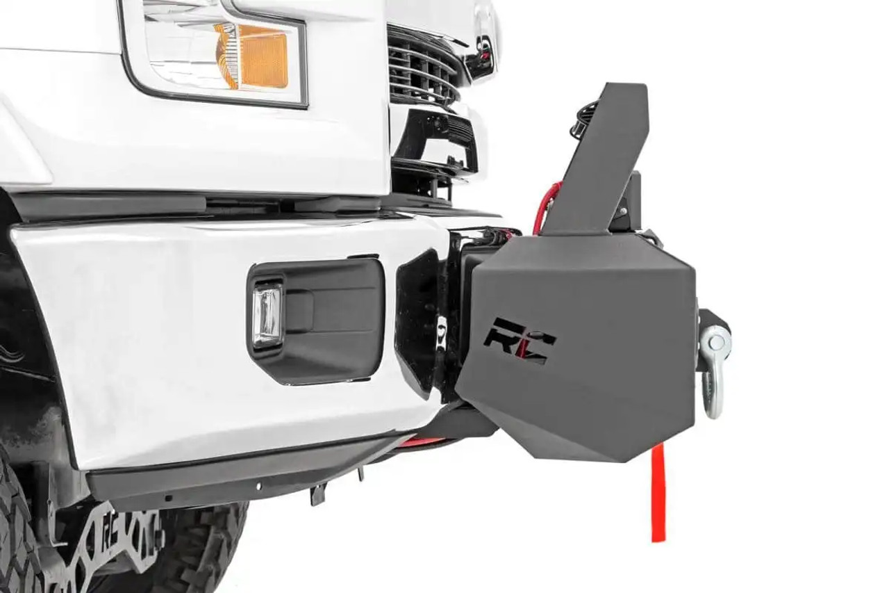 Rough Country EXO Winch Mount Kit for 2009 to 2024 Ford F-150 2WD And 4WD (10762)Side View