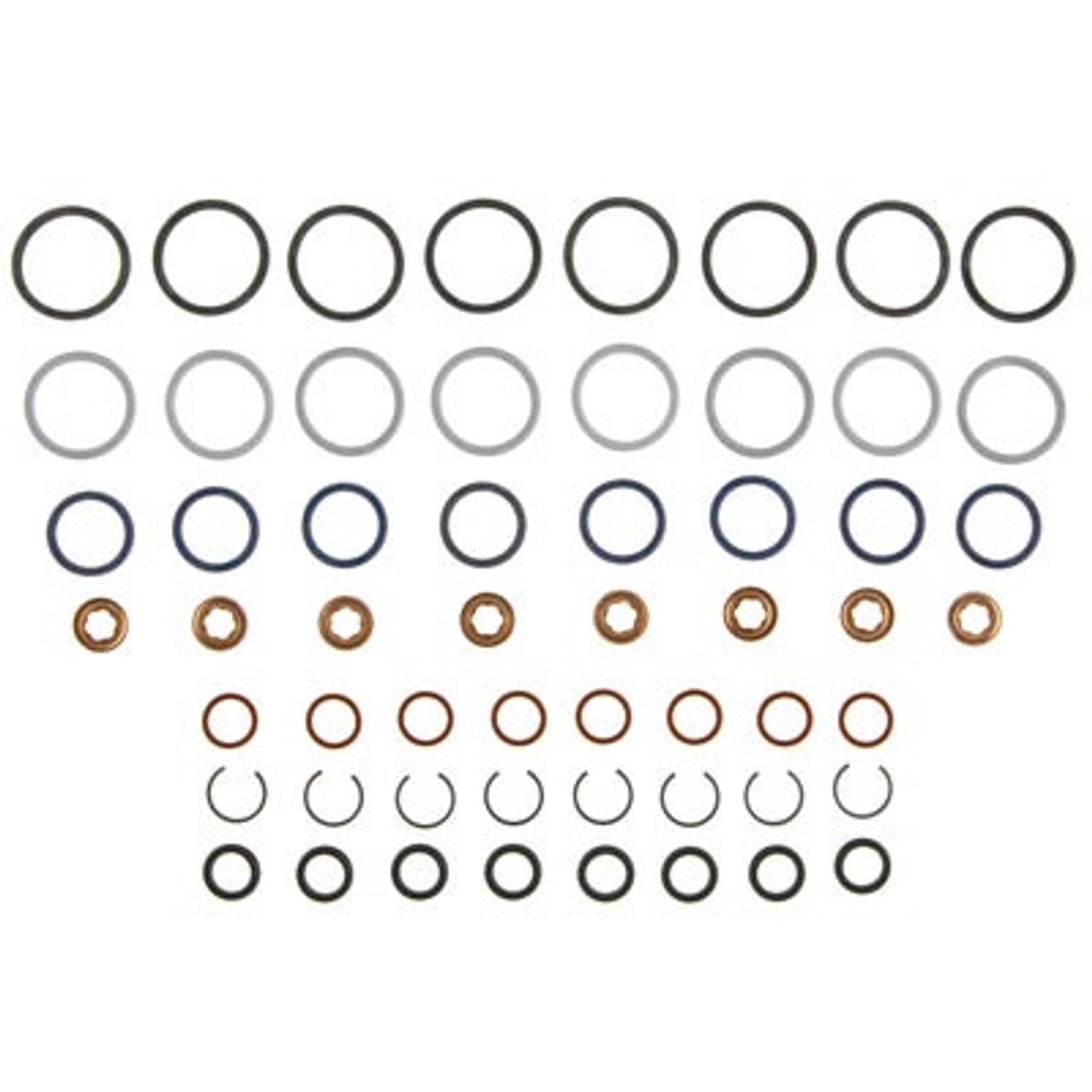Mahle Fuel Injector Seal Kit 2003 to 2007 6.0L Powerstroke (MCIGS33711)-Main View