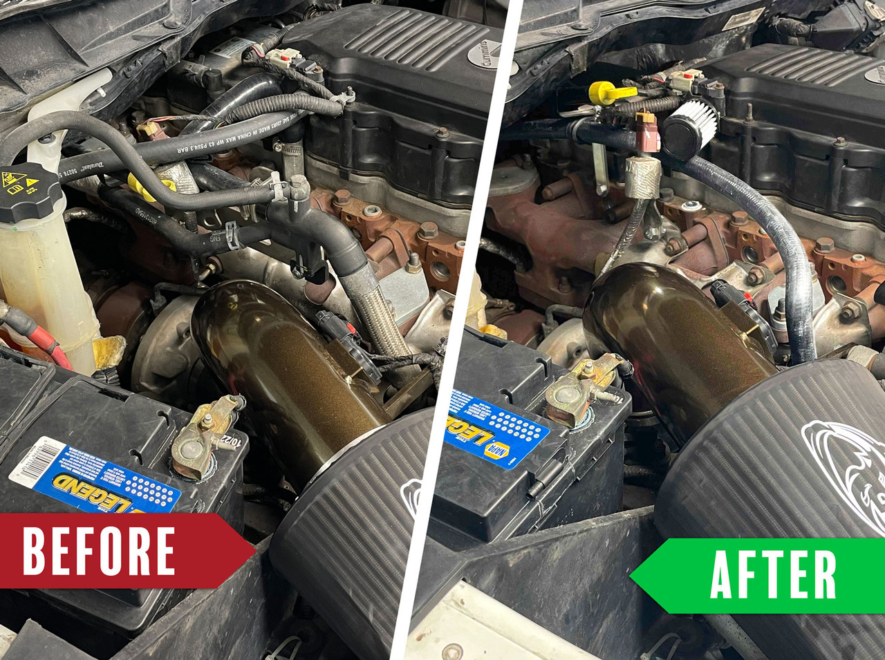 Pusher Coolant Reroute Kit for 2013-2018 RAM 6.7L Cummins Trucks