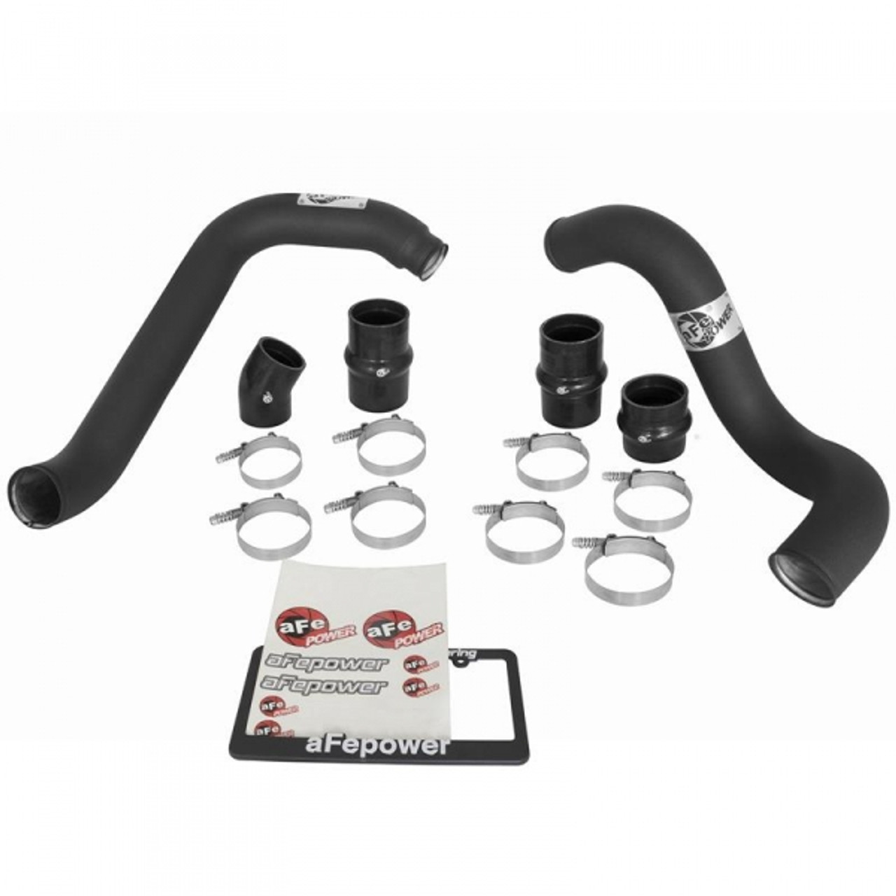 aFe Bladerunner 3in Hot and Cold Side Black Intercooler Tubes 2017 Ford Diesel Trucks V8 6.7L (td)