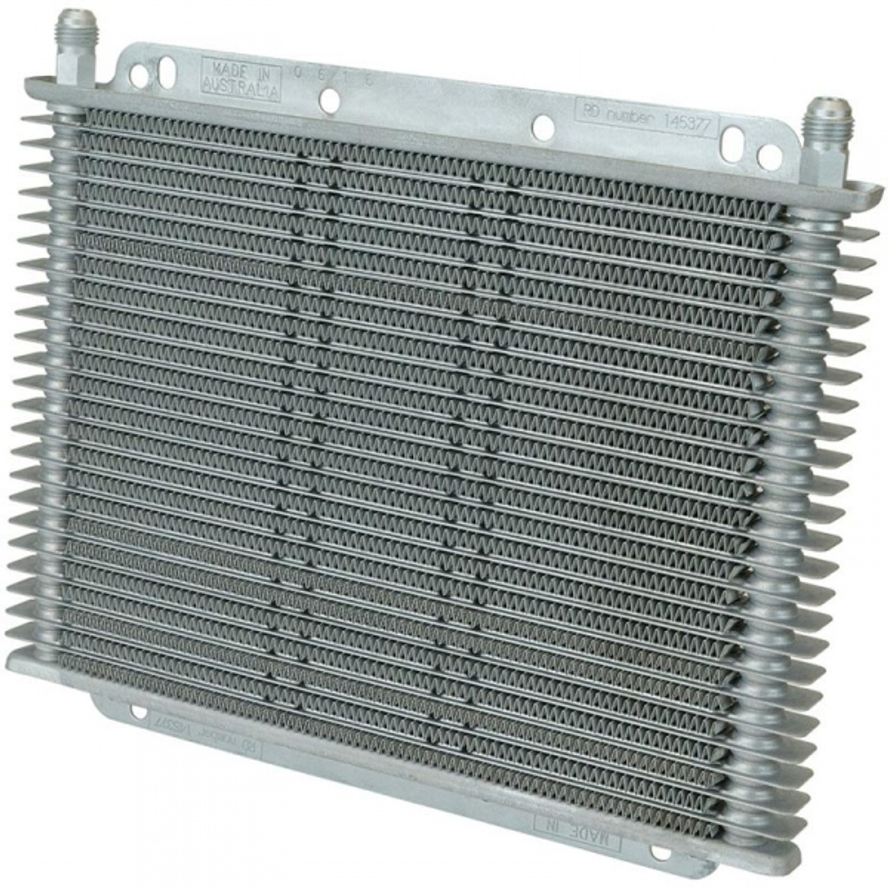 FLEX-A-LITE 23-ROW TRANSMISSION OIL COOLER-UNIVERSAL - 11" X 7-7/8" X 3/4" (3/8" BARBED FITTINGS) (FX400123)-Main View