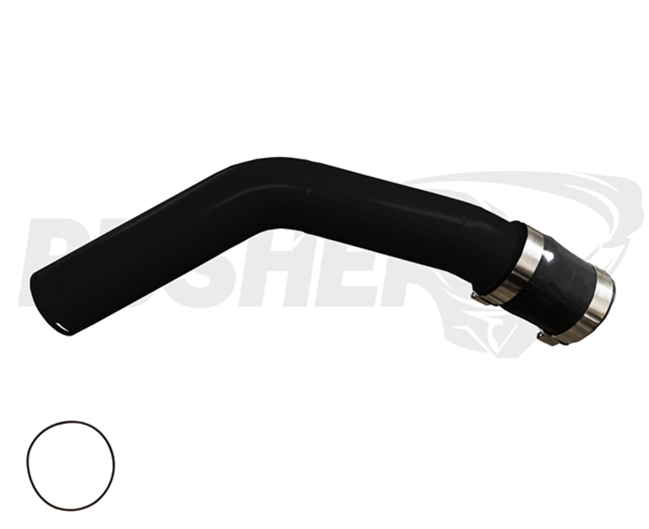 Pusher HD 3" Hot Side Charge Tube for 2011-2014 Ford 6.7L Powerstroke-BLACK VIEW