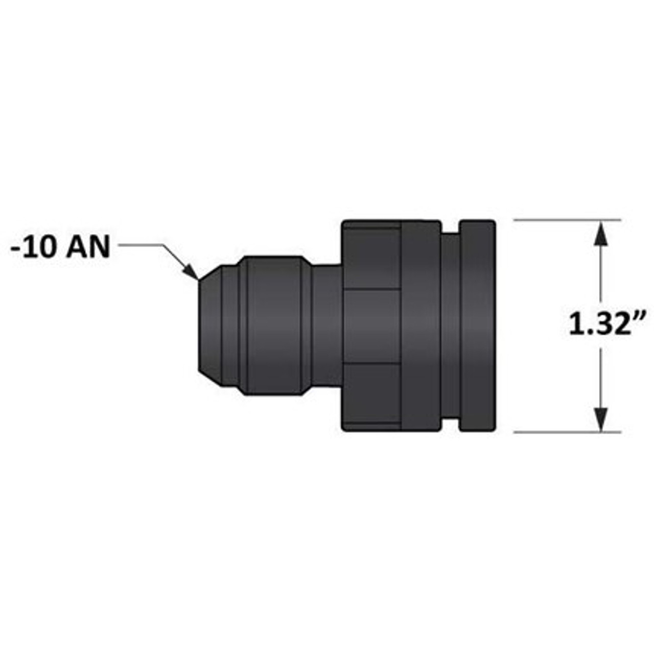 Fleece Adapter Fitting -10AN Male