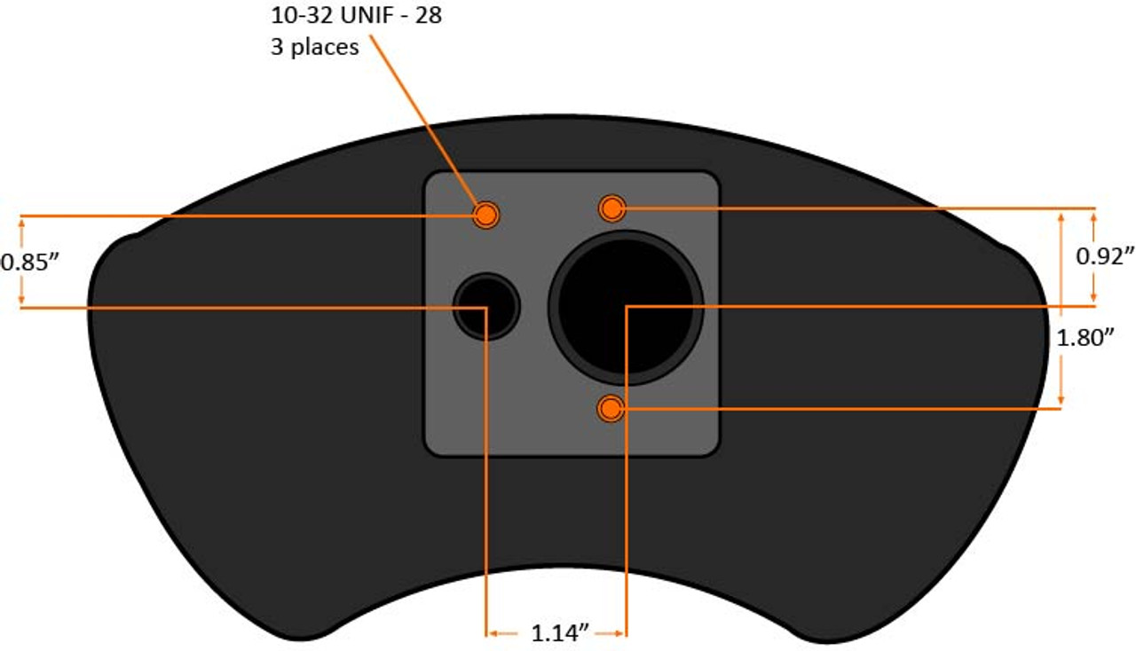 Dimensions of Fleece Intake Elbow w/ MAF Sensor Port 