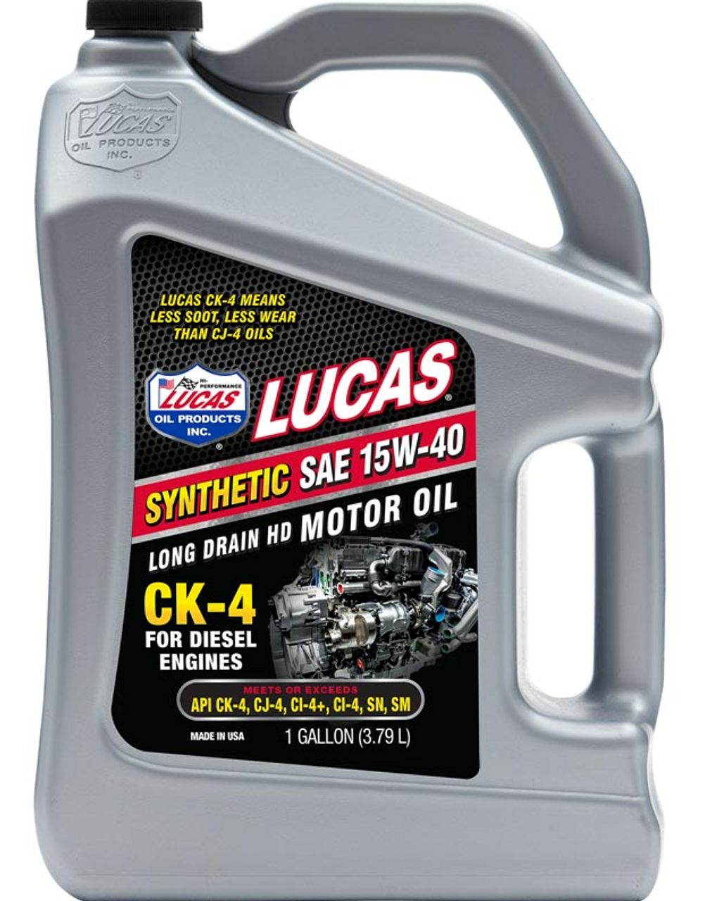 LUCAS OIL SYNTHETIC 15W-40 CJ-4 ENGINE OIL - 1 GALLON BOTTLE