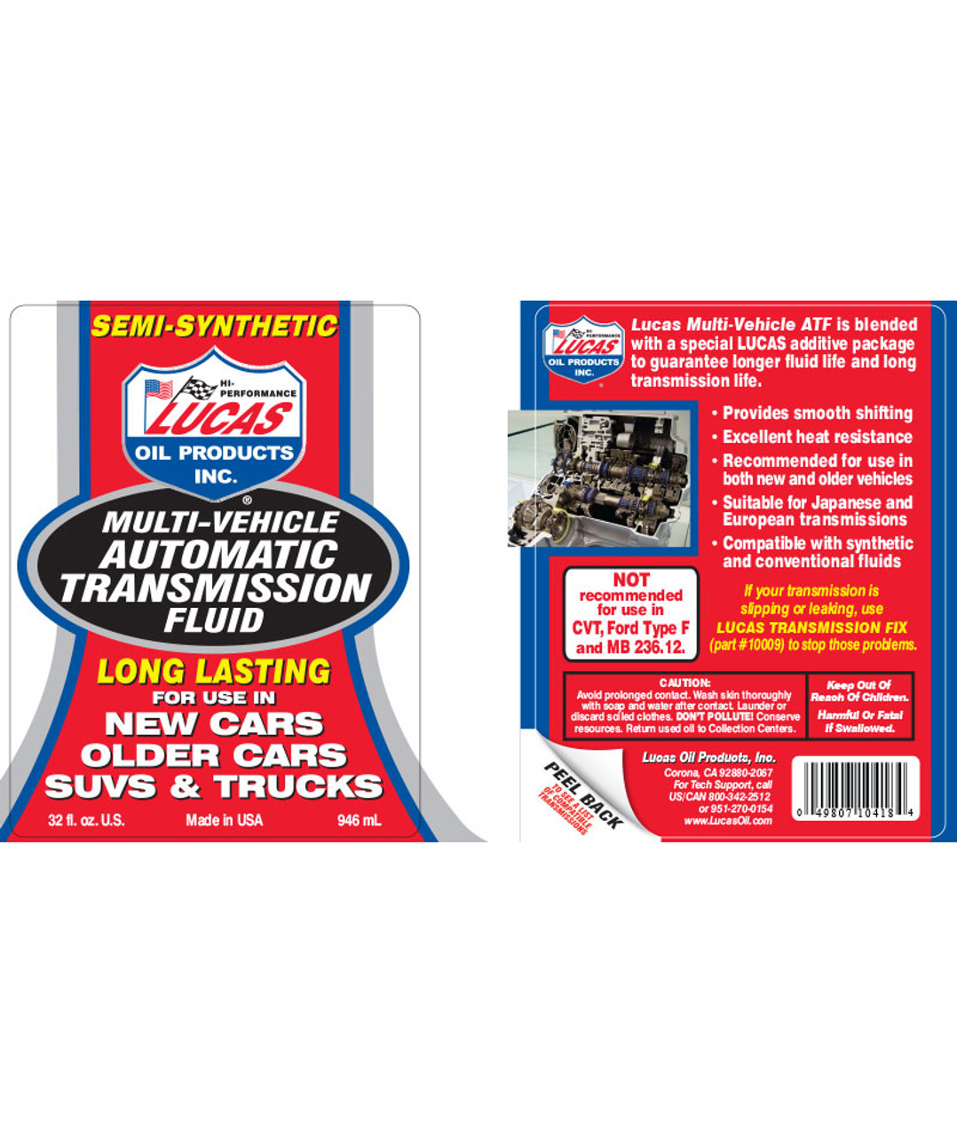 Lucas Oil Automatic Transmission Fluid