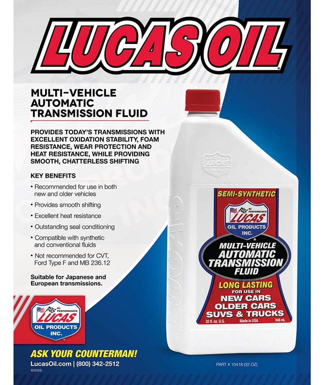 Lucas Oil Multi-Vehicle ATF