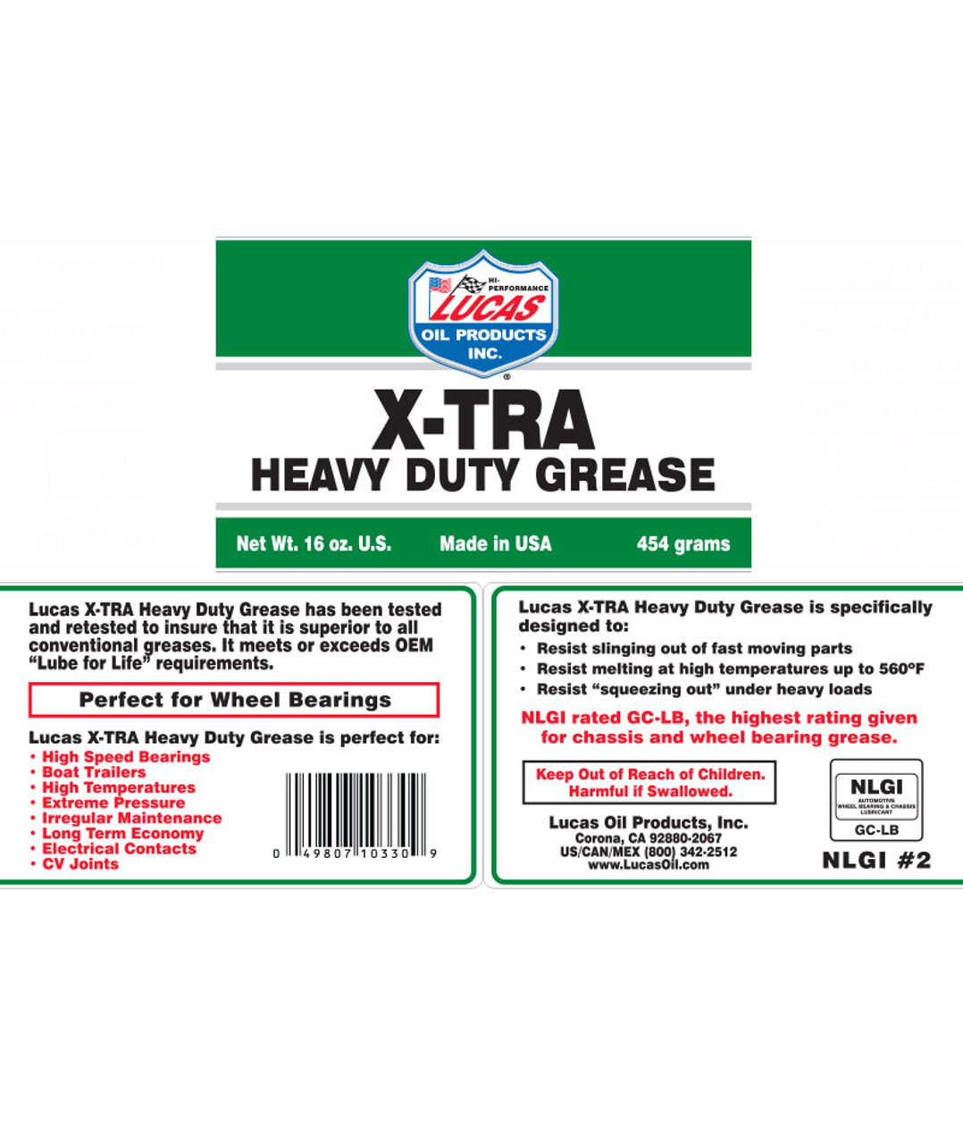 Lucas Oil X-tra Heavy Duty Grease