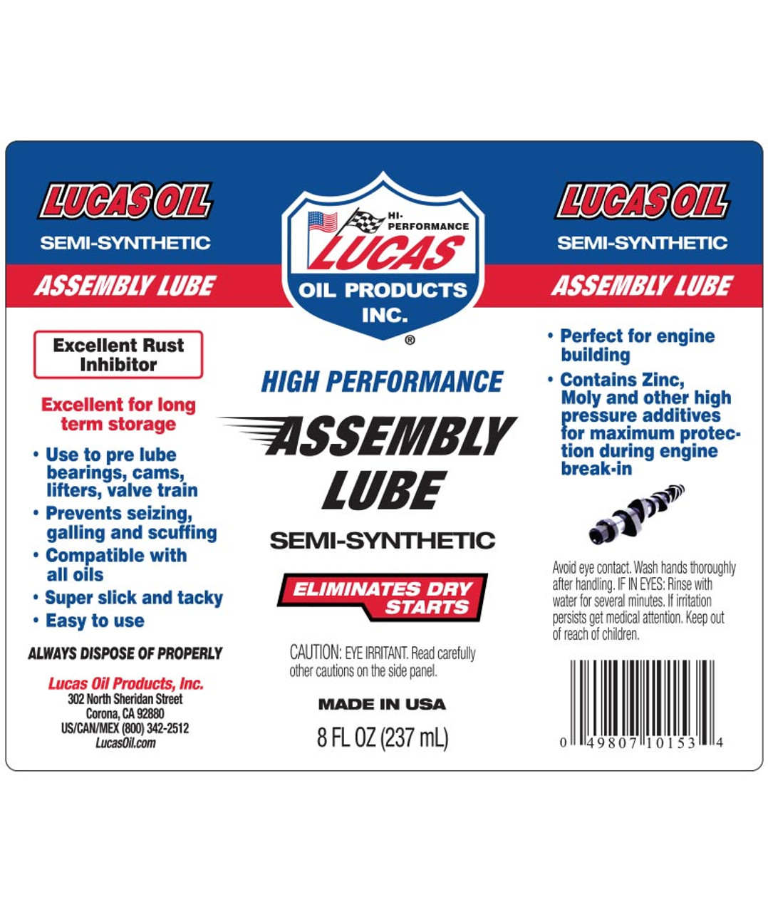 Lucas Oil Semi-Synthetic Assembly Lube