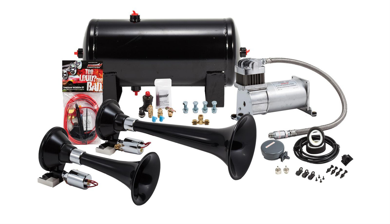 KLEINN Black Dual Train Horn Kit