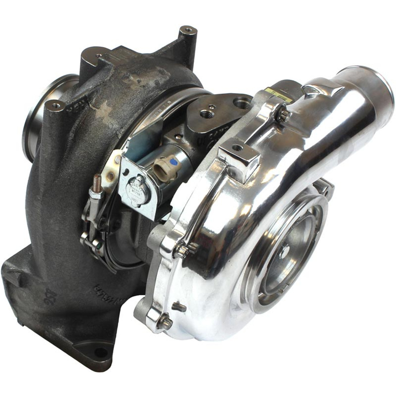 INDUSTRIAL INJECTION XR1 SERIES TURBOCHARGER 2004.5-2010 6.6L DURAMAX LLY/LBZ/LMM (II848212-0001-XR1)-SIDE VIEW