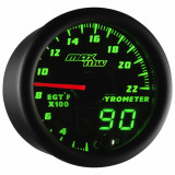 Gloshwift EGT Gauge Black  & Green Face  - Green on Black View