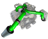 Pusher Intake System Piping Kit 2015-16 Ford F250/350 6.7L Powerstroke - Pusher Green 