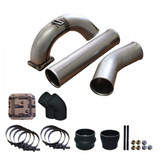 Pusher 3.5" MEGA Intake System with 3.5" Passenger Side Intercooler Tube 1998.5 to 2002 5.9L Cummins (PDC9802MW)-Main View