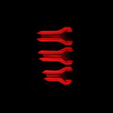 AlphaRex LUXX Series Alpha Black LED Tail Lights 2021 to 2023 Ford F150 (Without Blind Spot Monitor) (653010)-Night View