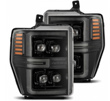AlphaRex NOVA Series Alpha Black LED Projector Headlights 2008 to 2010 F250/350/450/550 (880311)-Main VIew