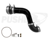 Pusher HD 3" Cold Side Charge Tube With Throttle Valve Replacement for 2017+ Ford 6.7L Powerstroke (PFP17XXBTA) Gloss Black View