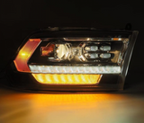 AlphaRex LUXX-Series Black LED Projector Headlights 2010 to 2018 Ram 2500/3500