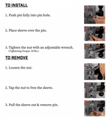 GEN Y Hitch 5/8" Iron Grip Anti Rattle Hitch Pin (2.5" Shank) (Universal; Fits 2.5" Receivers) (GH-022)-Instructional View