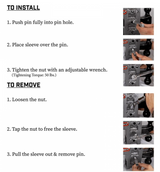 GEN Y Hitch 5/8" Iron Grip Anti Rattle Hitch Pin (3" Shank) (Universal Fits 3" Receivers) (GH-023)-Instructional View