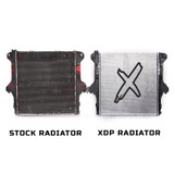 XDP X-TRA Cool Direct-Fit Replacement Radiator-2003-2009 DODGE 5.9L/6.7L CUMMINS (XD296)STOCK V. REPLACE VIEW
