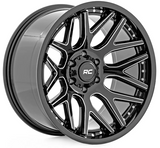 Rough Country 95 Series Wheel (Machined One Piece| Gloss Black| 20x10| 6x135| -19mm) (95201017M)-Main View