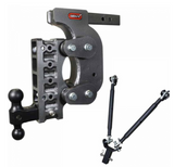 GEN Y Hitch The Boss 16K Drop Hitch W/Stabilizer 15" Drop (Universal 2" Shank| 16,000 LB Towing Capacity) 1,700 LB Tongue Weight (GH-1415)-Main View