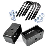 Rough Country 3 Inch Block & U Bolt Kit 1999 to 2010 Ford F250 Super Duty 2WD/4WD (6552)-Main View