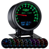 Glowshift 3in1 Black Analog EGT w/ Digital Boost & Temperature Gauge - Main