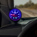 Glowshift 3in1 Black Analog 60 PSI Boost w/ Digital EGT & Pressure Gauge-In truck view