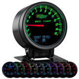 Glowshift 3in1 Black Analog EGT w/ Digital Boost & Pressure Gauge-Main View