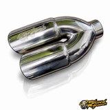 Blessed Performance "ShotGun" Dual Exit Exhaust Tip Main STAMPED View