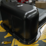 Blessed Performance Engine Oil Pan 2003 to 2010 6.0L/6.4L Powerstroke - 2 Backside View
