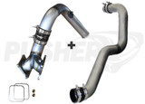 Pusher SuperMax Intake System & Pusher Max 3" Driver-side Charge Tube for 2006-2010 Duramax LBZ/LMM Trucks - Raw Natural