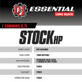 D&J Precision Essential Long Block Engine Dodge/Ram 6.7L Cummins 2013-2018 - Stats