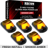 Recon 5-Piece Cab Roof Light Set 2-Way Front & Rear Facing Ultra High-Power LEDs Multiple Lens & Colors for 2017-2025 6.7L Ford Super Duty