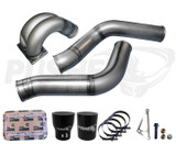 Pusher 3.5" MEGA Intake System with Passenger Side Intercooler Tube for 2013-2018 Ram Cummins - Raw