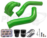 Pusher 3.5" MEGA Intake System with Passenger Side Intercooler Tube for 2013-2018 Ram Cummins - Green