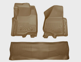 Husky Liners Tan Weatherbeater Floor Liner Set 2011-2016 Ford F250 /350 Crew Cab