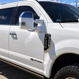 Blessed Performance HD Aluminum Window Chop Rain Guards 2017-2026 Ford Superduty F250/F350/F450/F550 - Main Angle View