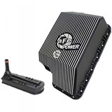 AFE Deep Transmission Pan (Black & Machined) 1994 to 2010 7.3L/6.0L/6.4L Powerstroke (AFE46-70122-1)-Main View