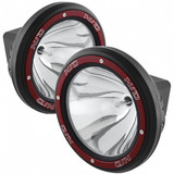 SPYDER 7" ROUND 4X4 FOG LIGHTS WITH BLACK/RED HOUSING & SWITCH-UNIVERSAL - ALL MAKES, ALL MODELS